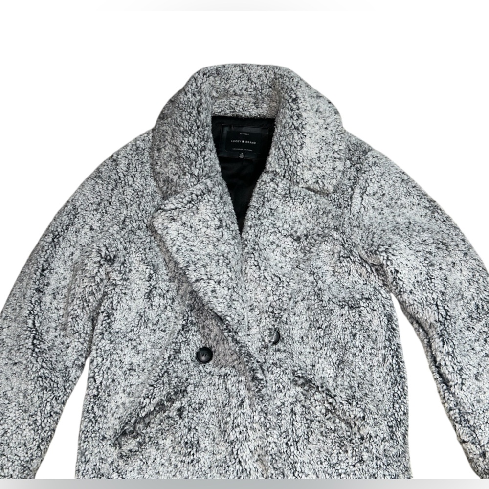 Fluffy trench coat